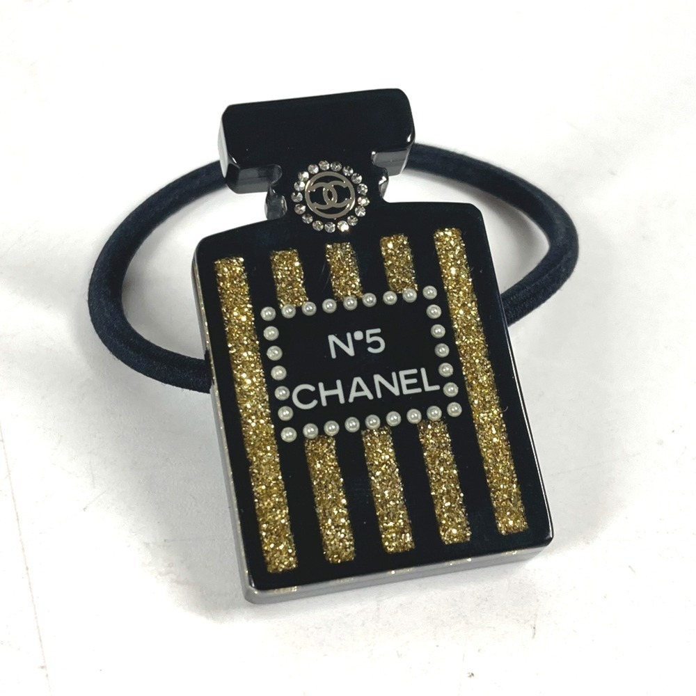 CHANEL 17A Logo Perfume Bottle Design Rhinestone Glitter CC Coco Mark Hair Ac...
